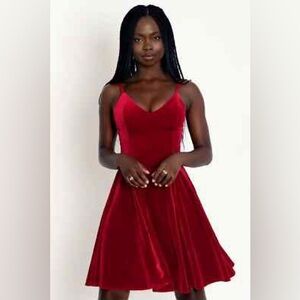 Blackmilk Red Velvet Strappy Longline Dress L NWT